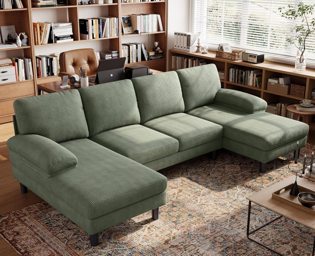 Corduroy Sectional Sofa, Corduroy sofa sectional, Green Corduroy Couch, Gray Corduroy Couch, Modular Sectional Sofa