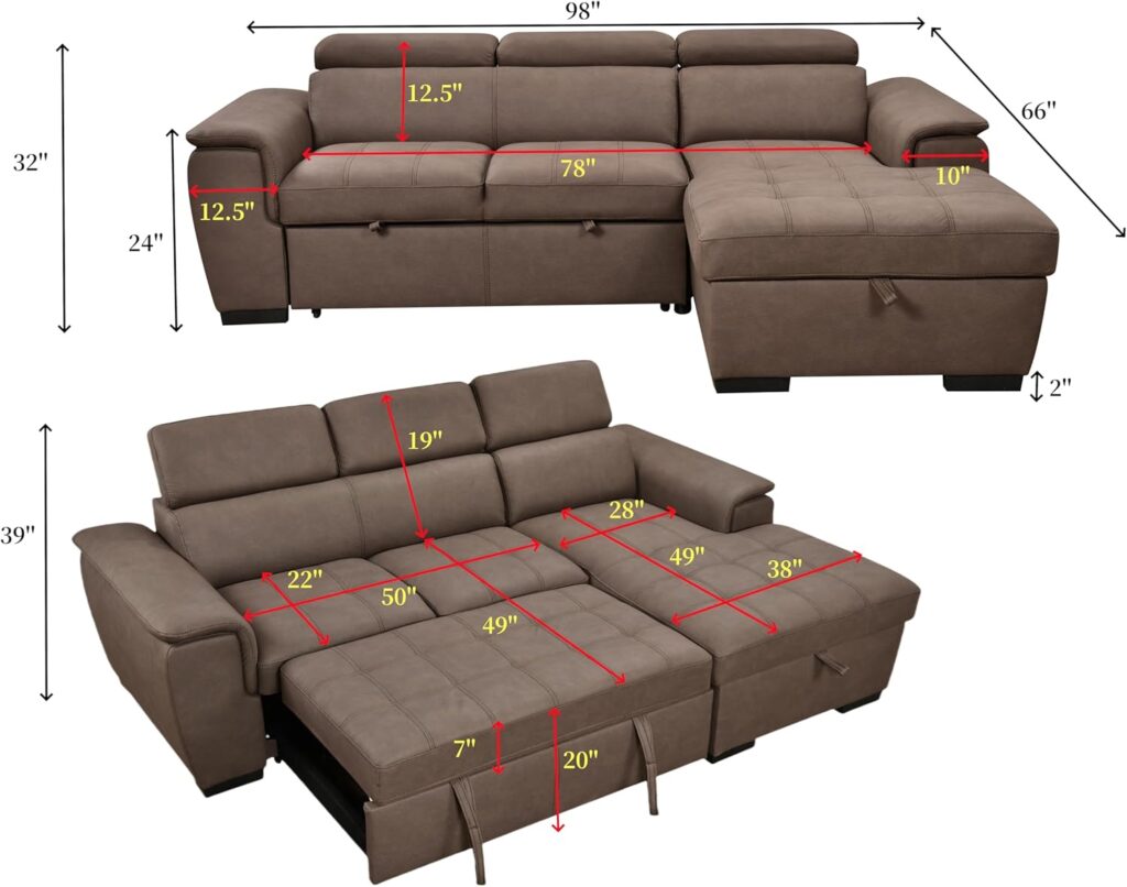 Sectional with Recliner and Sofa Bed